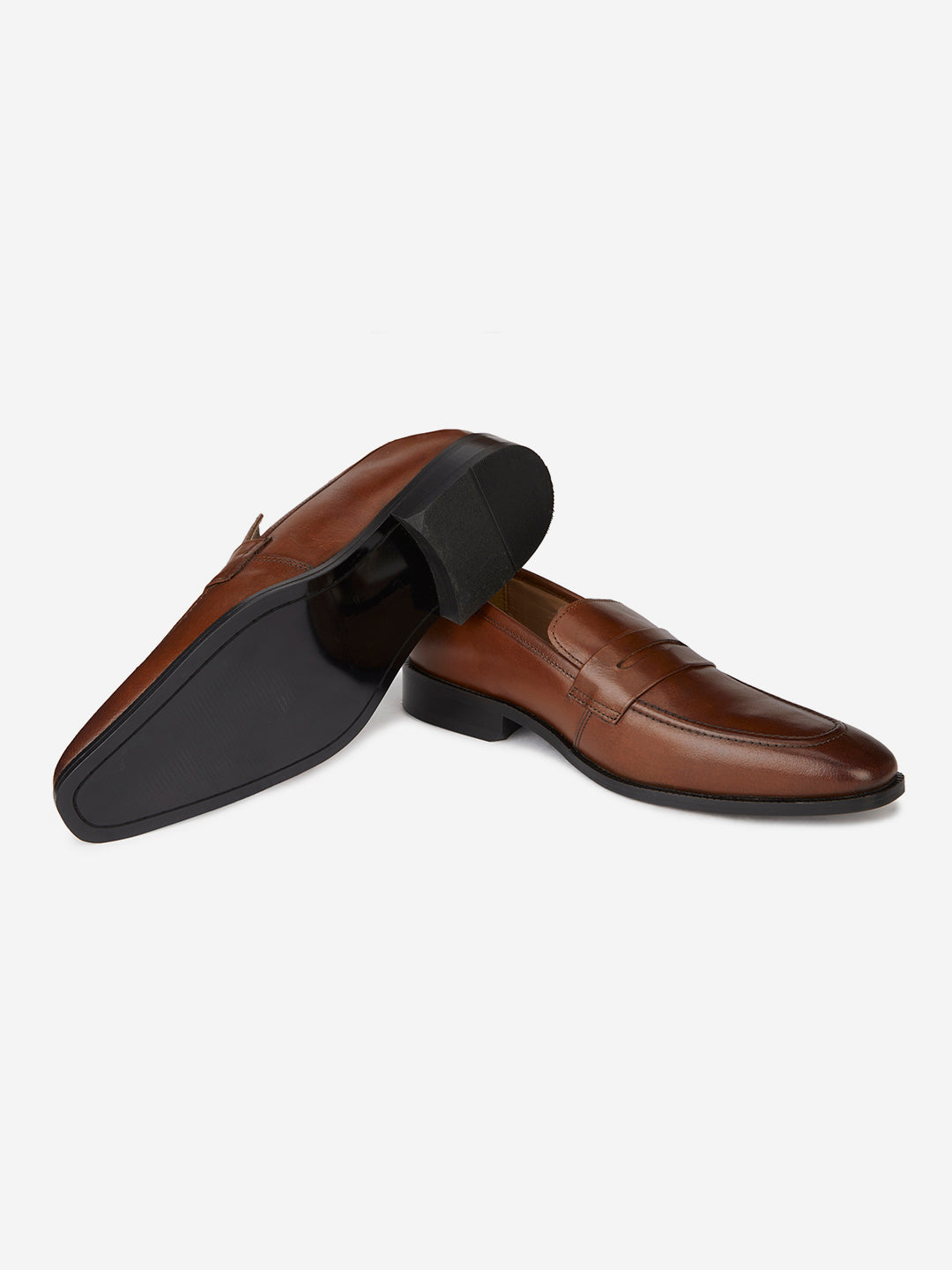 Genuine Tan Leather Formal Loafers