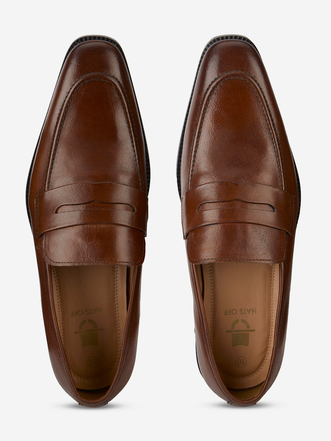 Genuine Tan Leather Formal Loafers