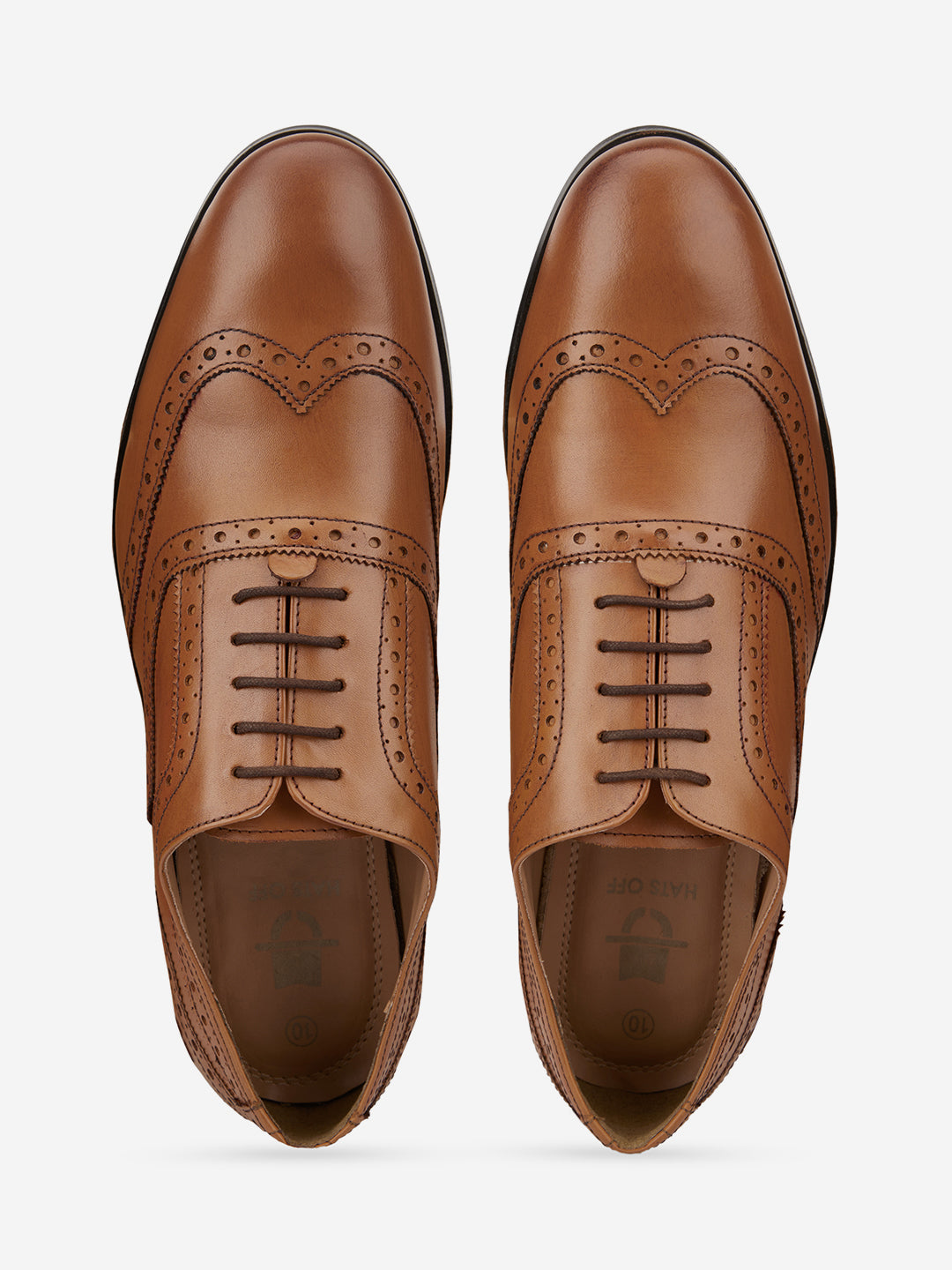 Genuine Tan Leather Formal Brogues