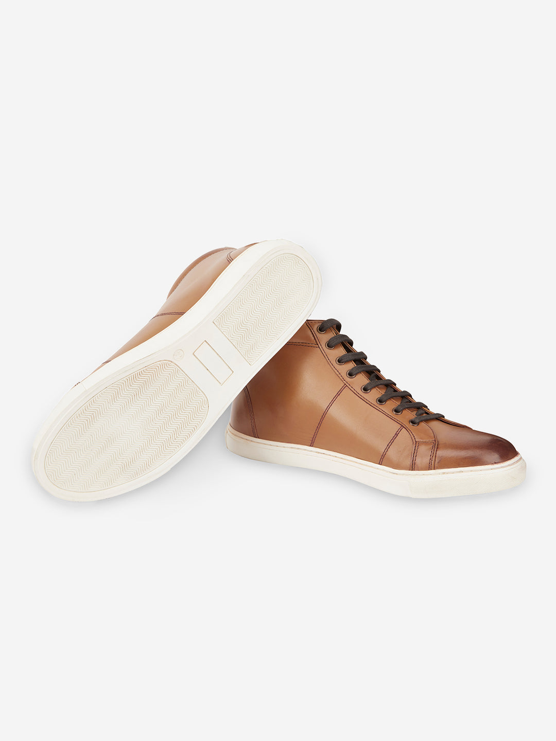 Leather Lightweight Comfort Insole Mid-Top Sneakers