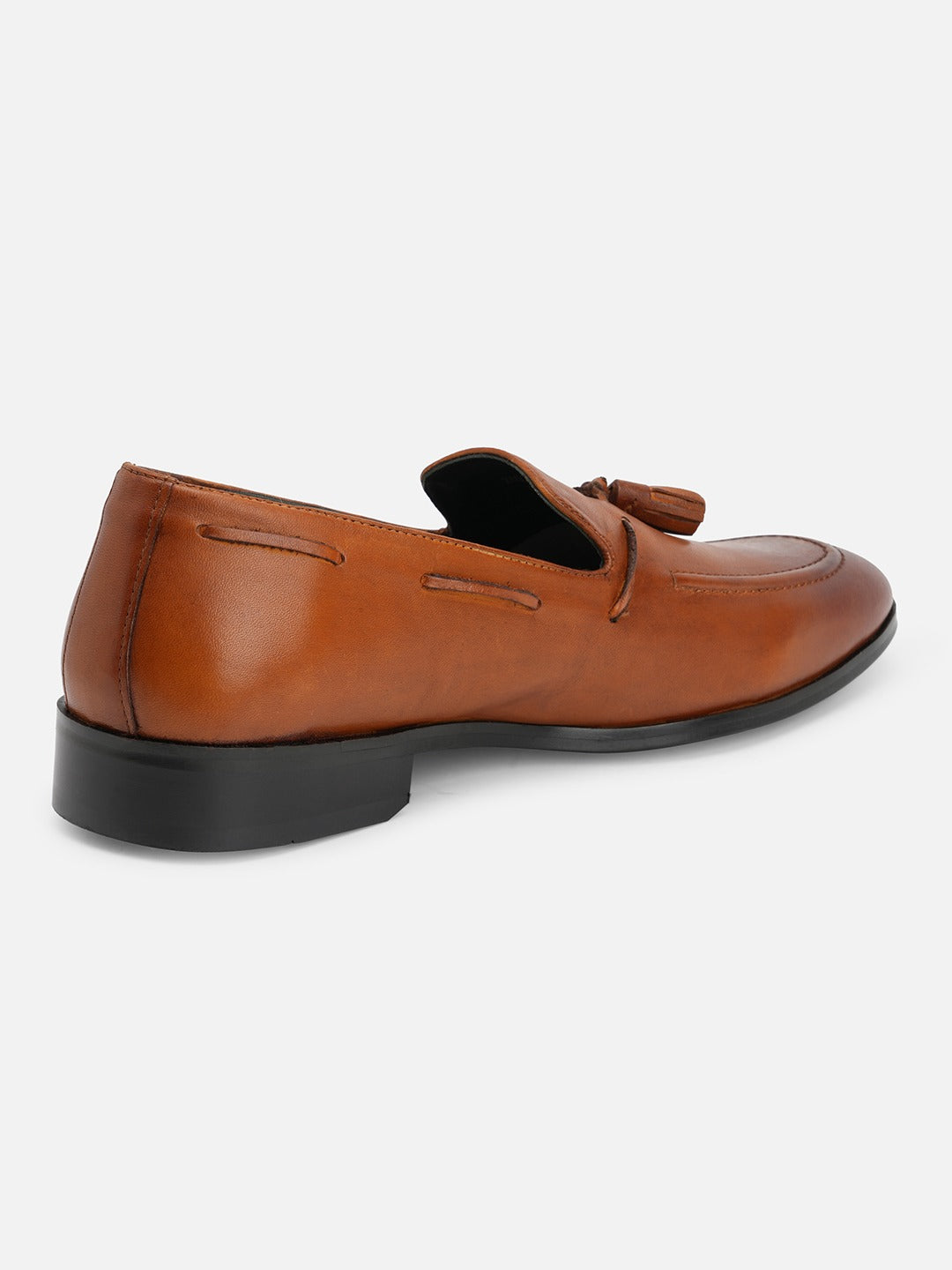 Genuine Tan Leather Formal Tassel Loafers