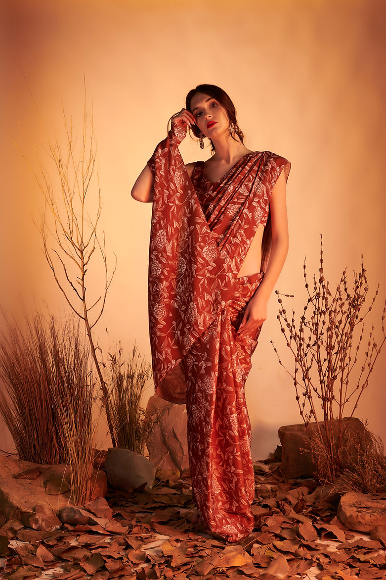 CY House Of Hiya Rhyme Saree Front 