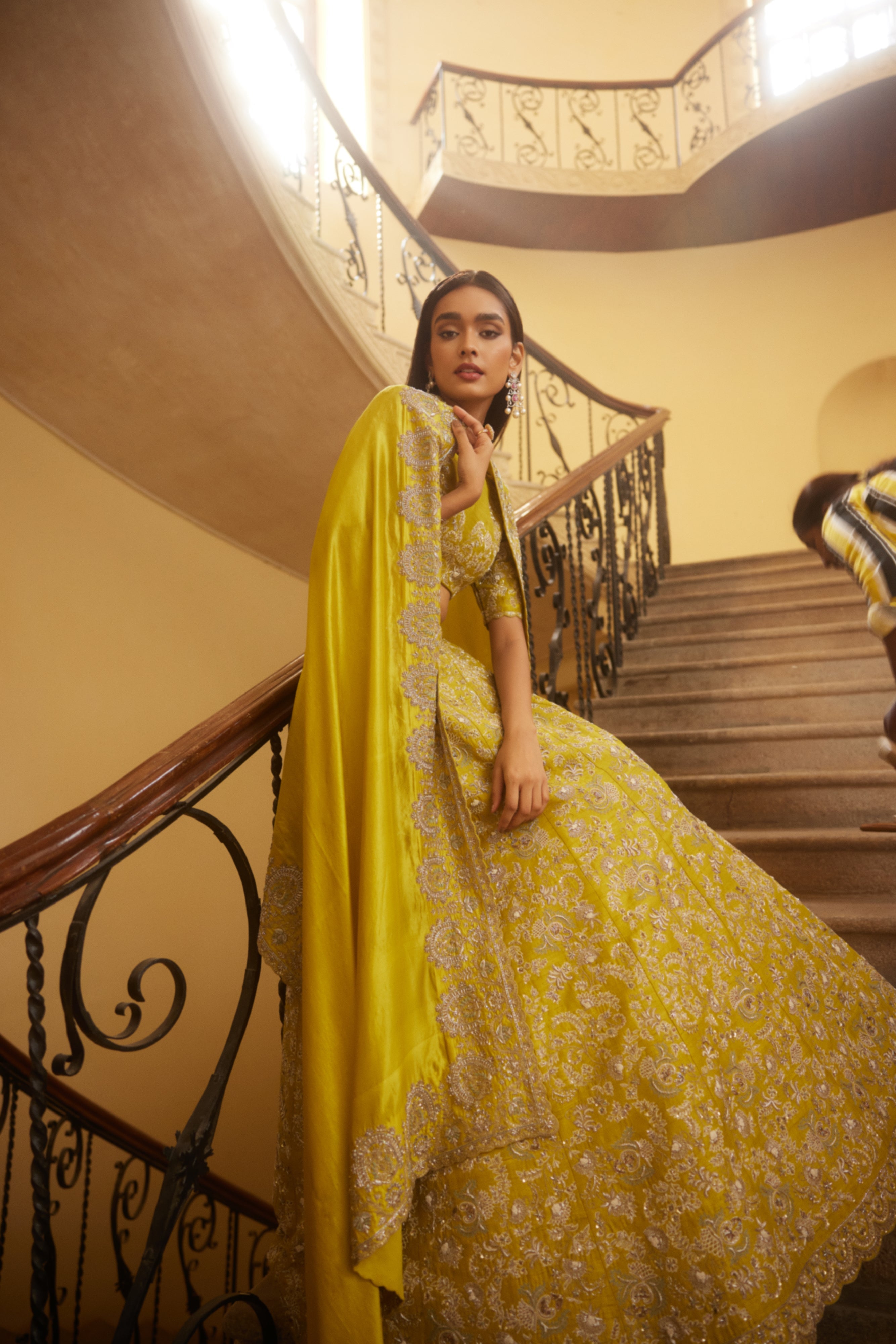 Mustard Lehenga Set