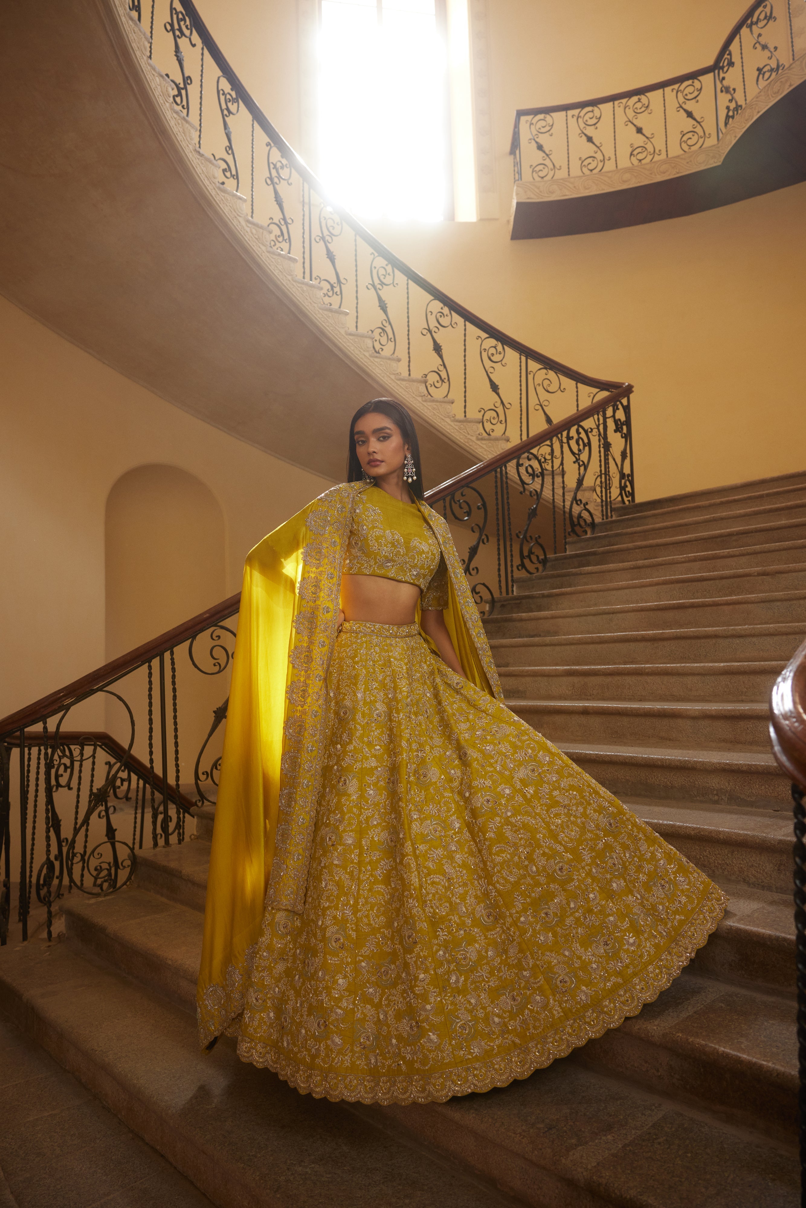 Mustard Lehenga Set