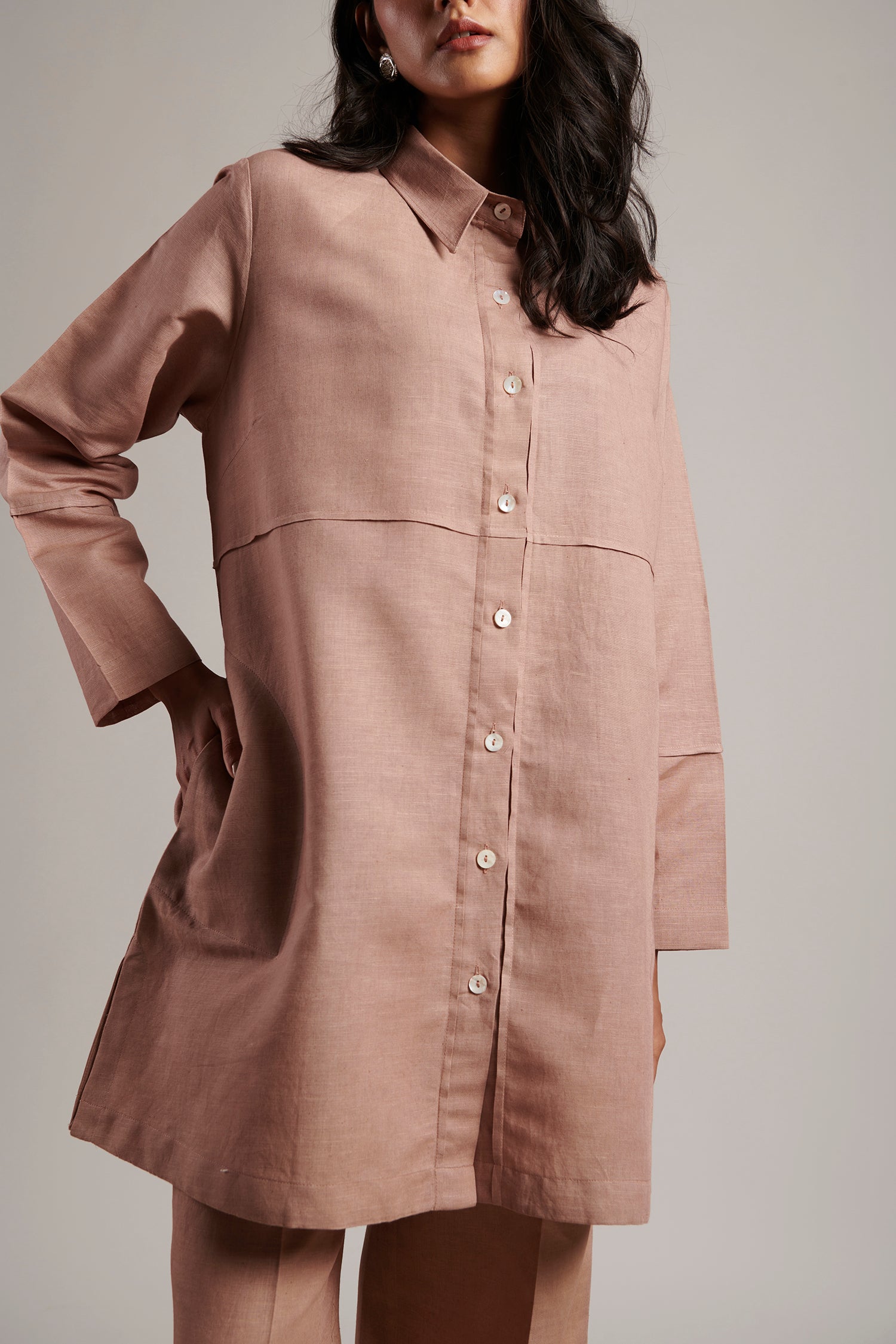 Grace Shirt Tunic (Vintage Rose)