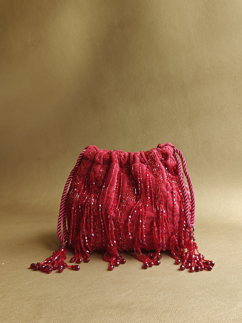 The Pouch In Crimson Red