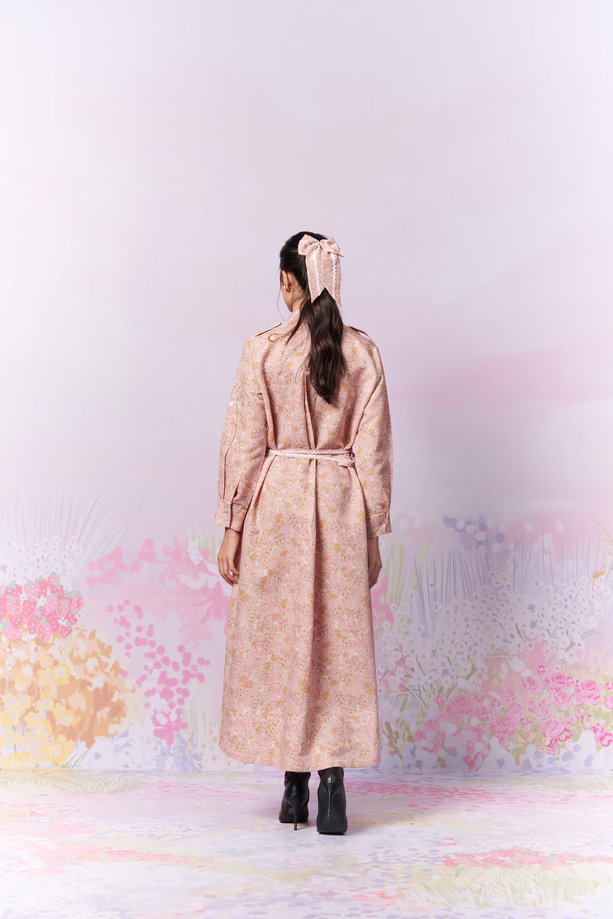 Petite Blooms Long shirt dress