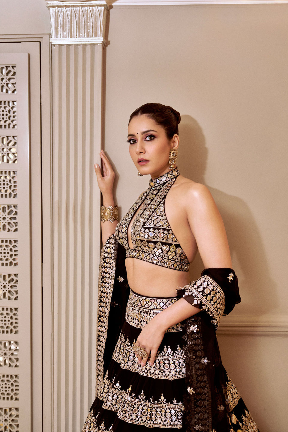 Raashi Khanna in Farheen Lehenga Set