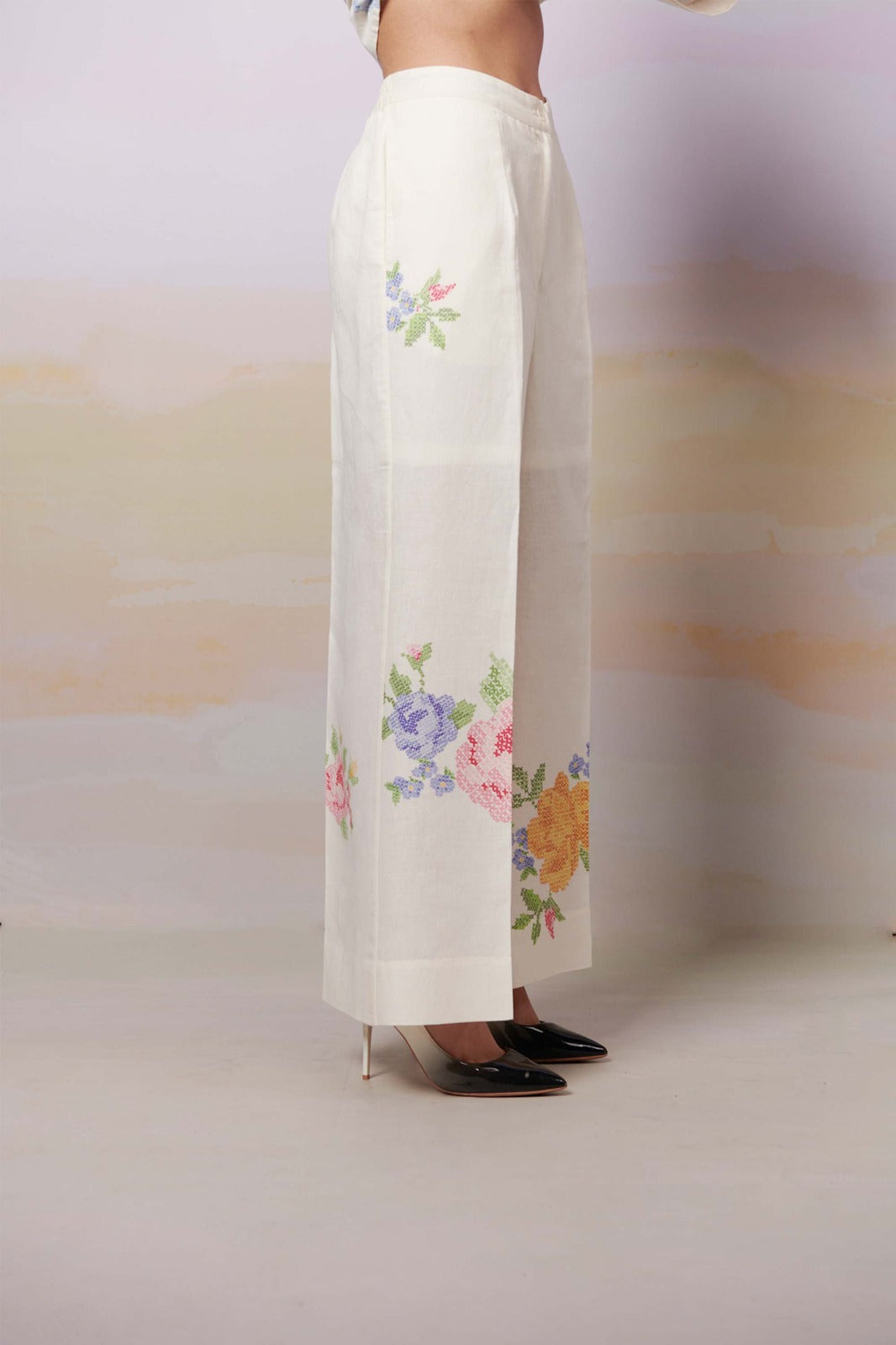 Summer Rose Linen Trousers