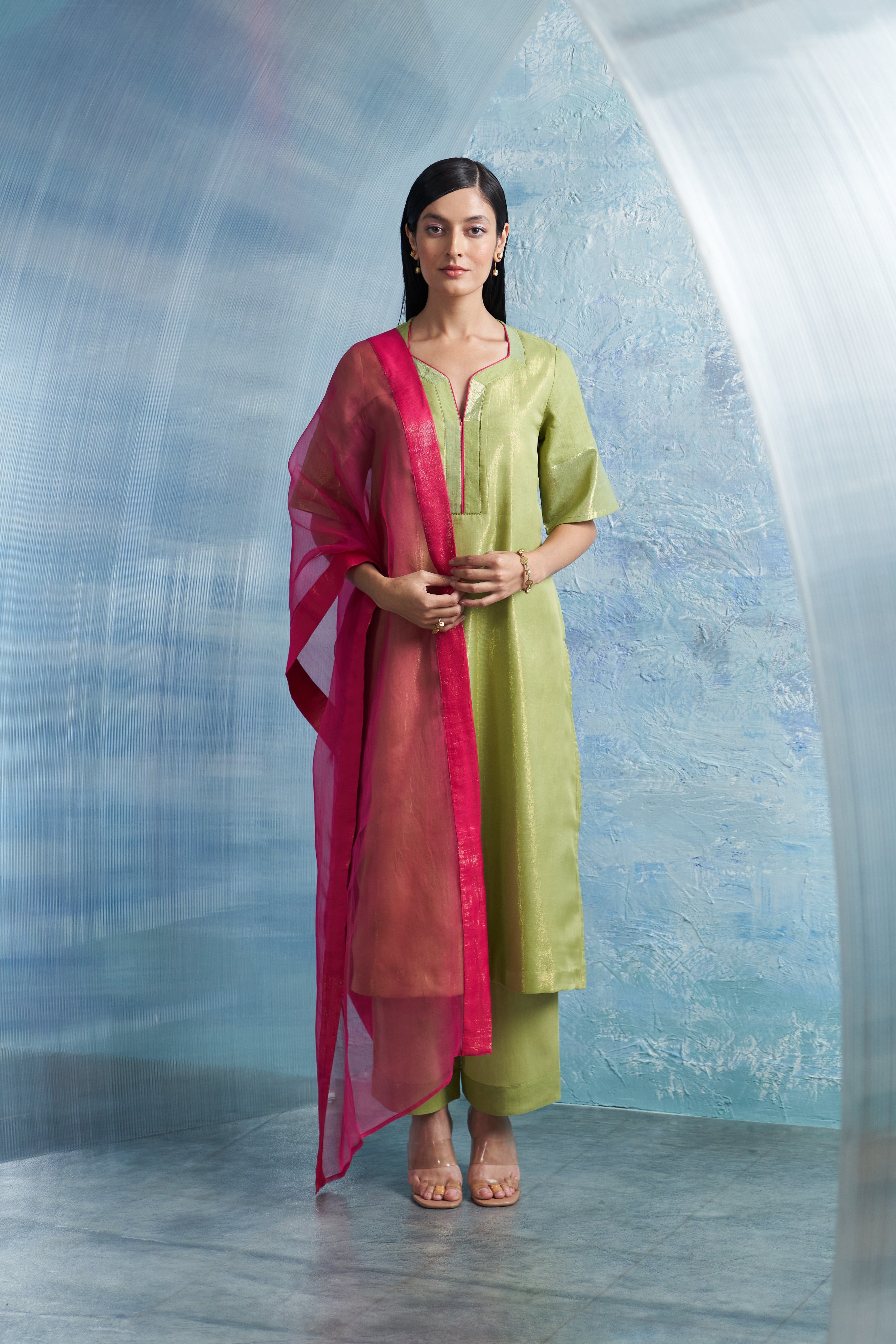 CY Charkhee A-Line Kurta Front 2