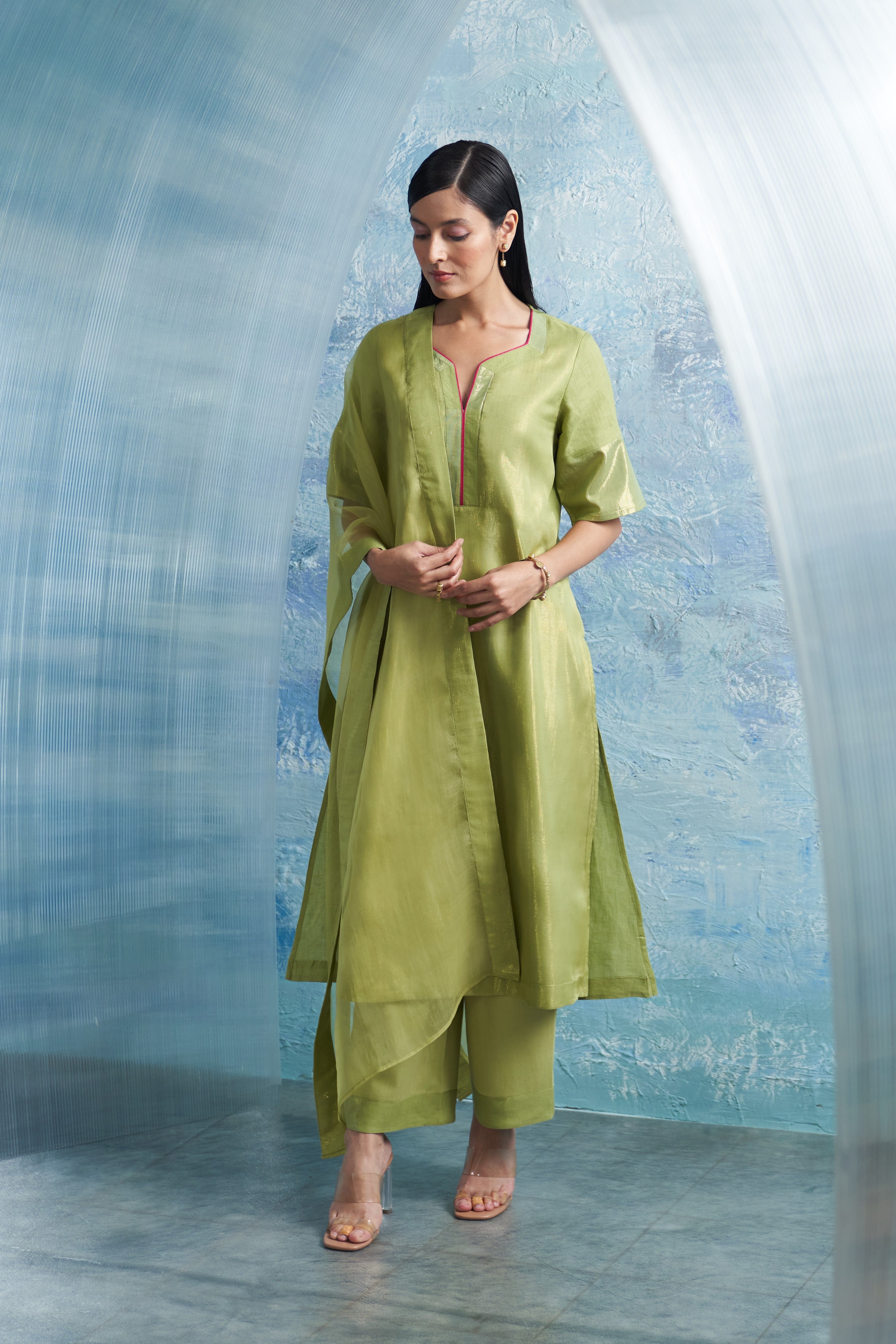 CY Charkhee A-Line Kurta Front 1