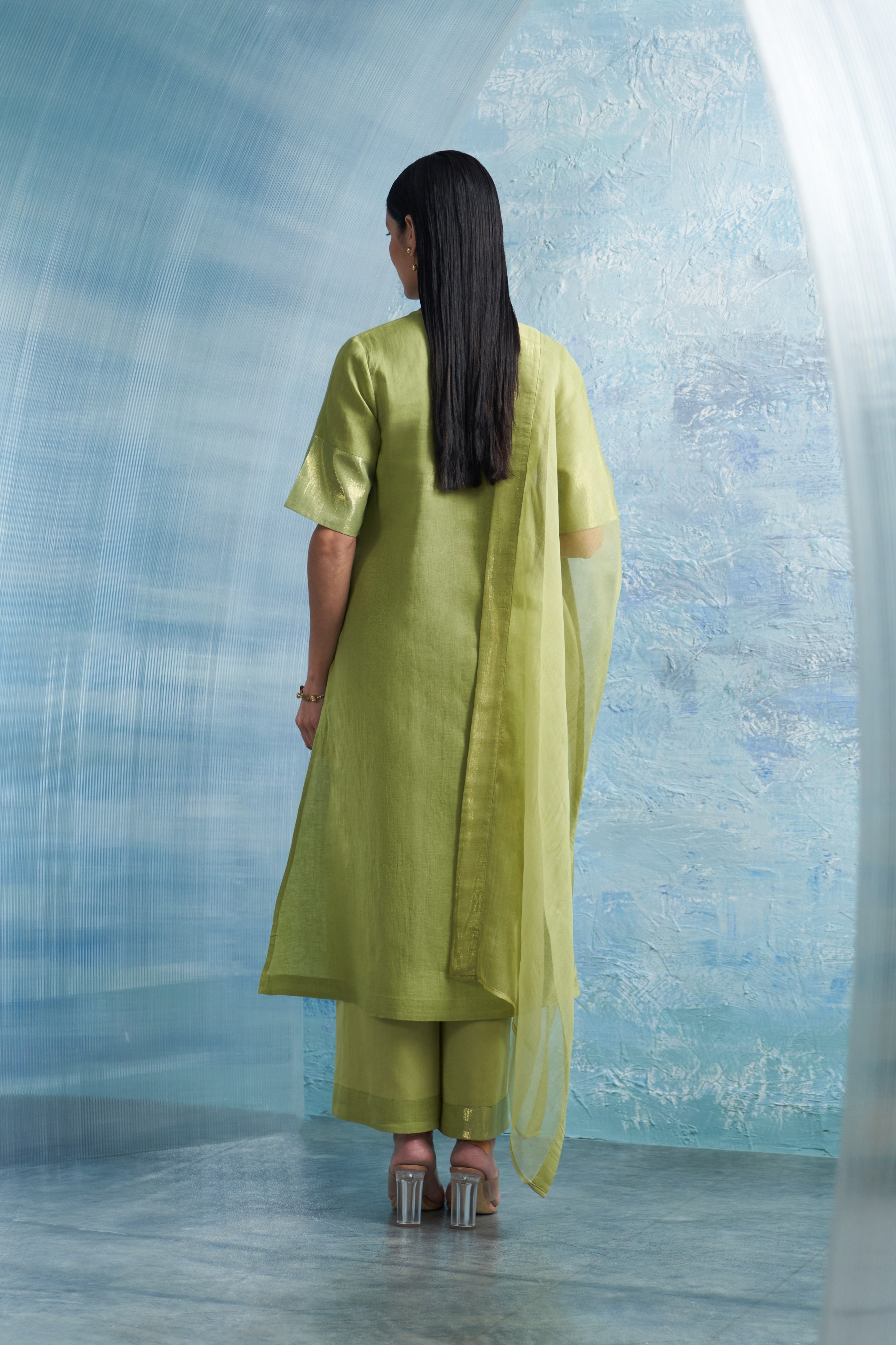 CY Charkhee A-Line Kurta Back 1