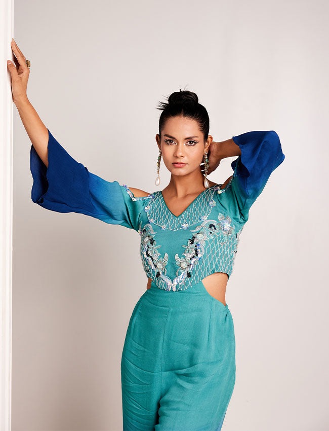 CY Saadgi Nagpal Oceanic Symphony Jumpsuit Front 3