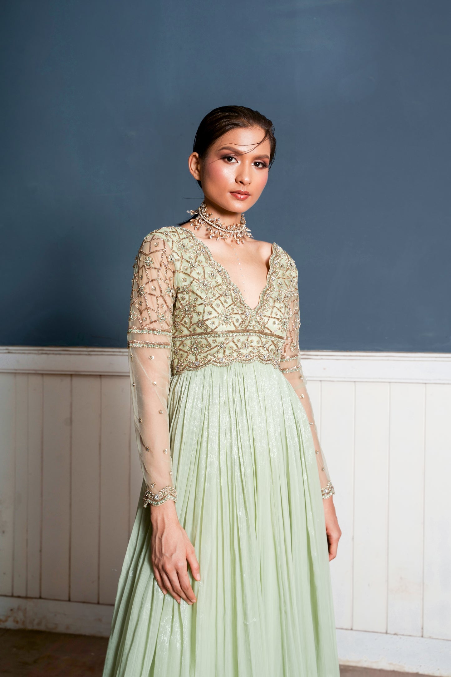 Tara-Breath Of Spring Embroidered Dress