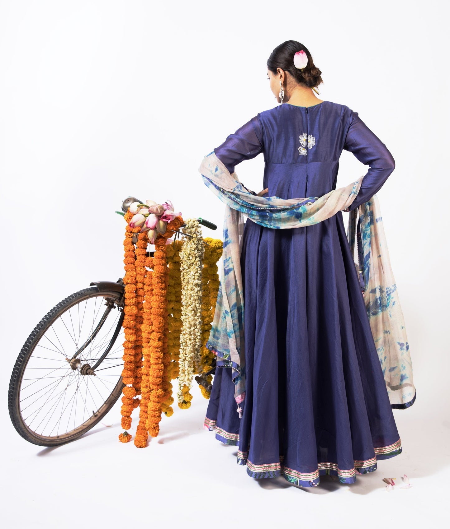 Ornate-Amethyst Purple Anarkali Set