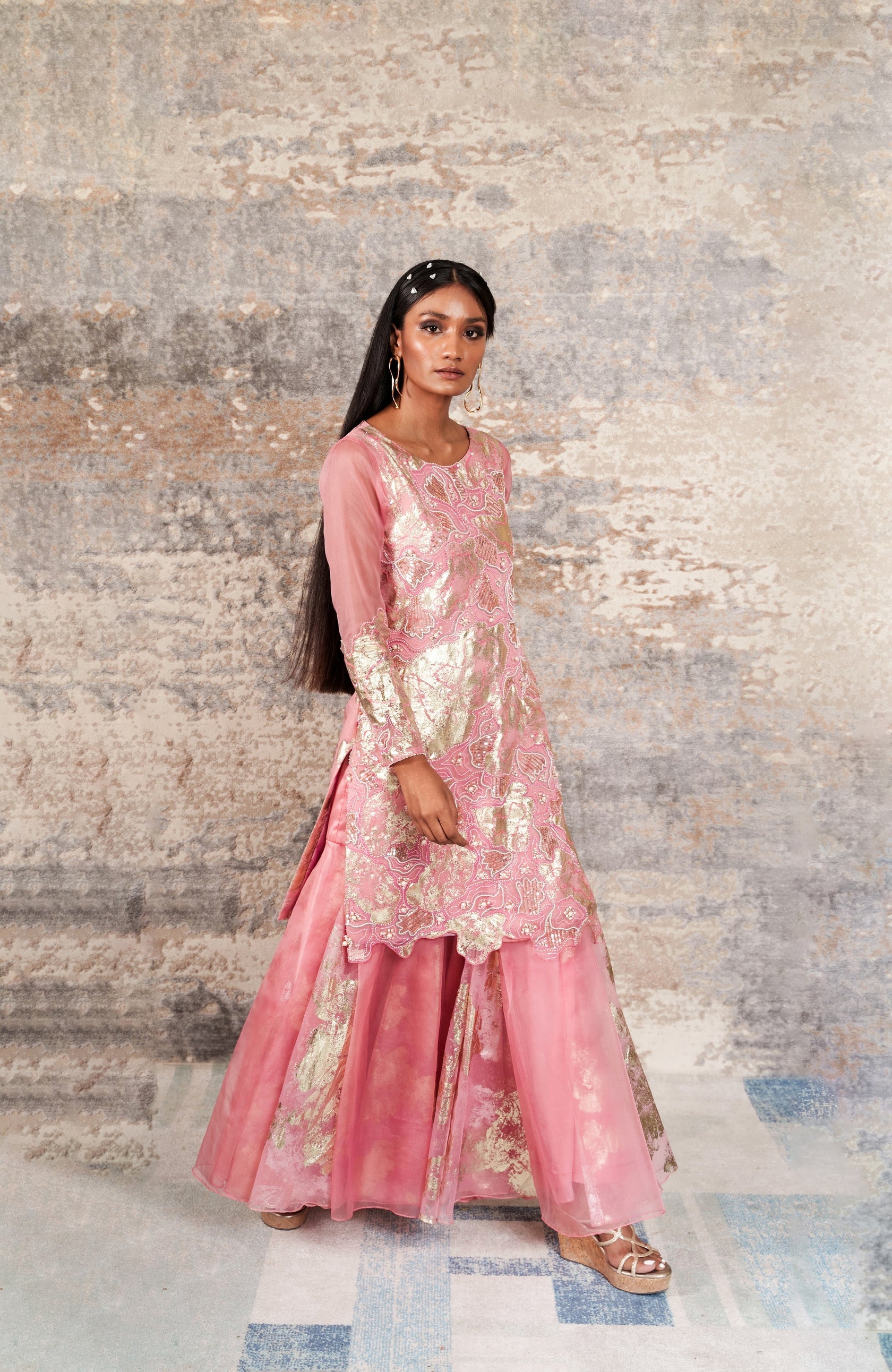 Dejouer-Charm Pink Kurta Set