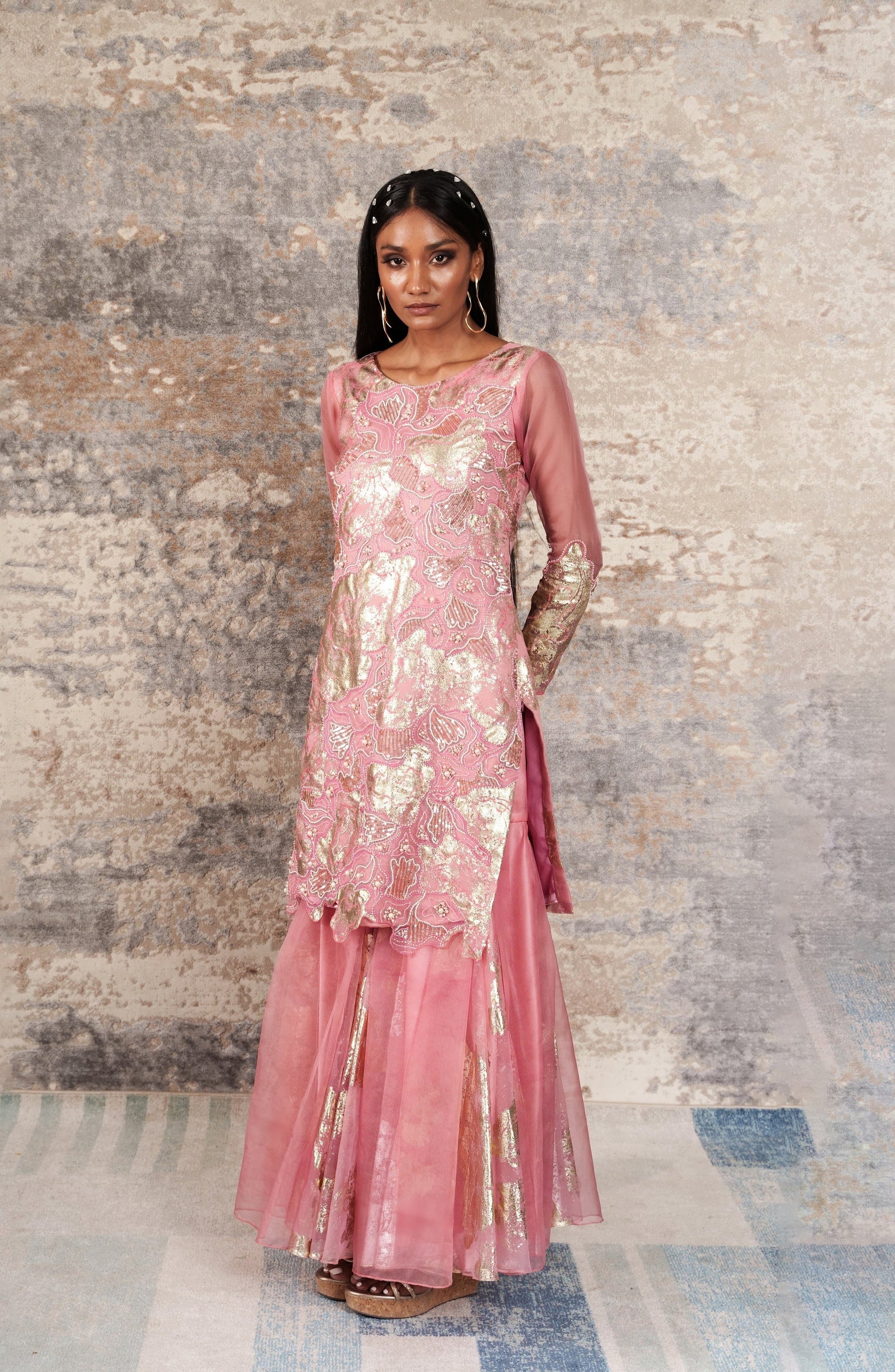 Dejouer-Charm Pink Kurta Set