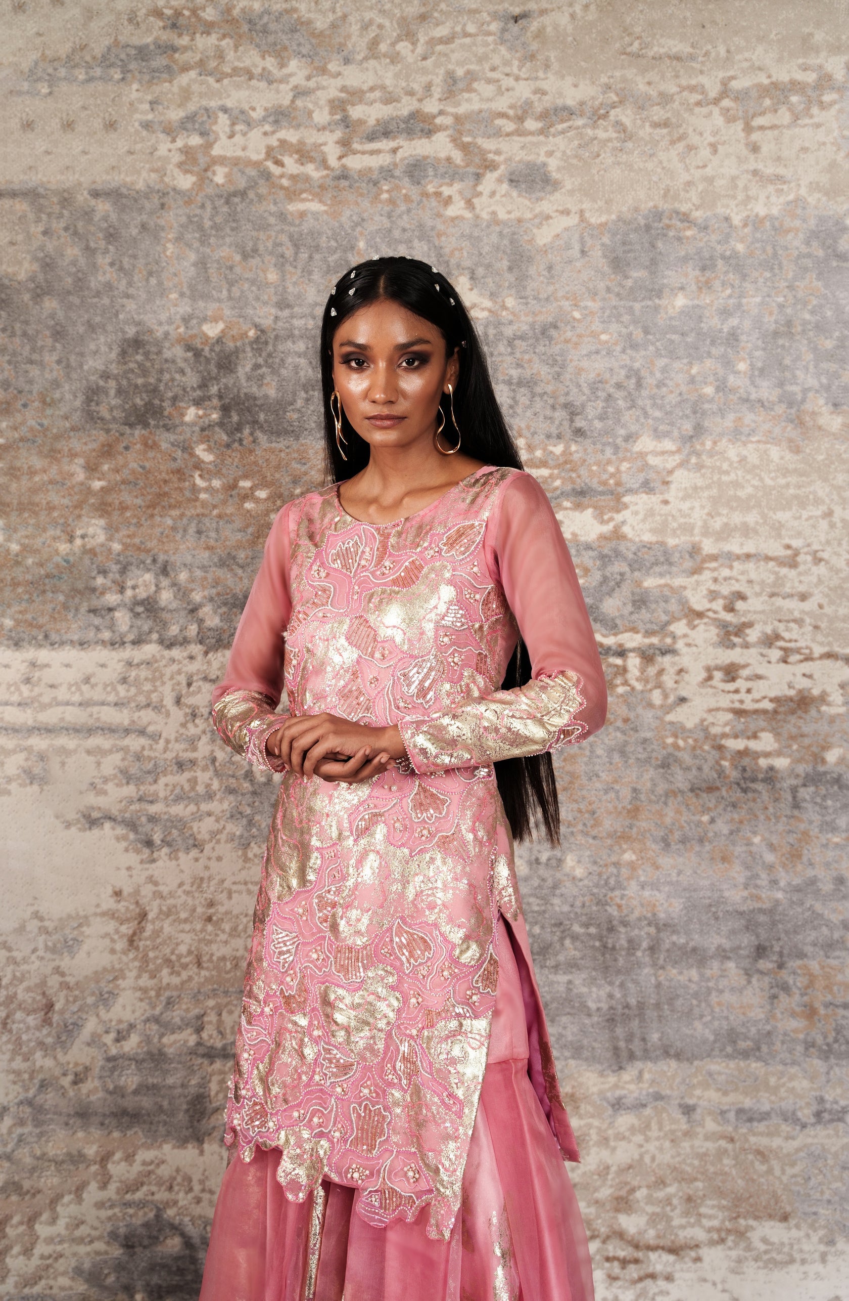 Dejouer-Charm Pink Kurta Set