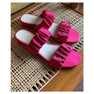 Inara Ruffle Flats  - Fuschia Pink