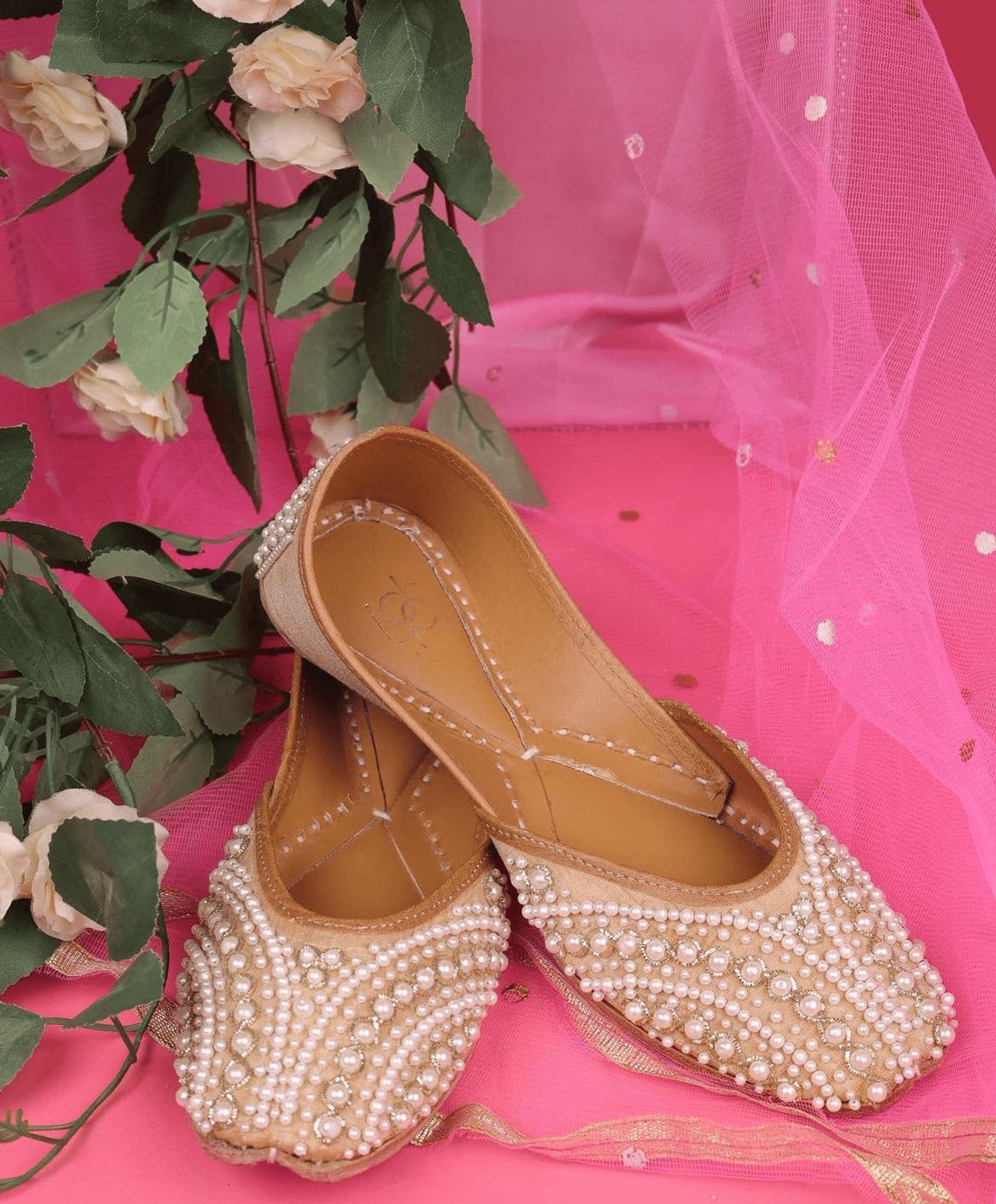 Moti Bagh - Beige Jutti Set