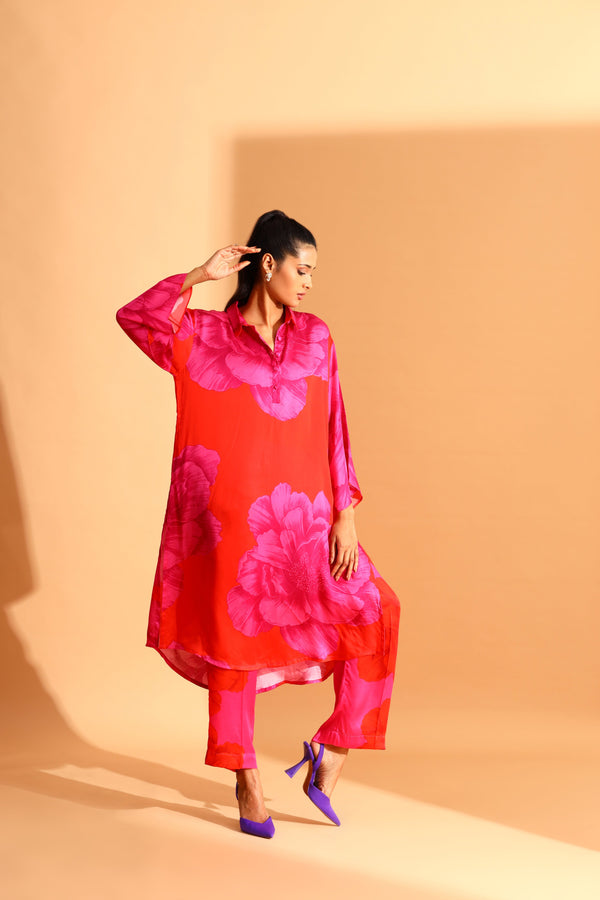 Moh India - Gulabo Shirt & Trousers Co-ords Set