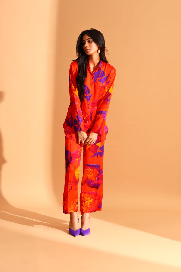 Moh India - Lavender Sunset Shirt & Trousers Co-ords Set