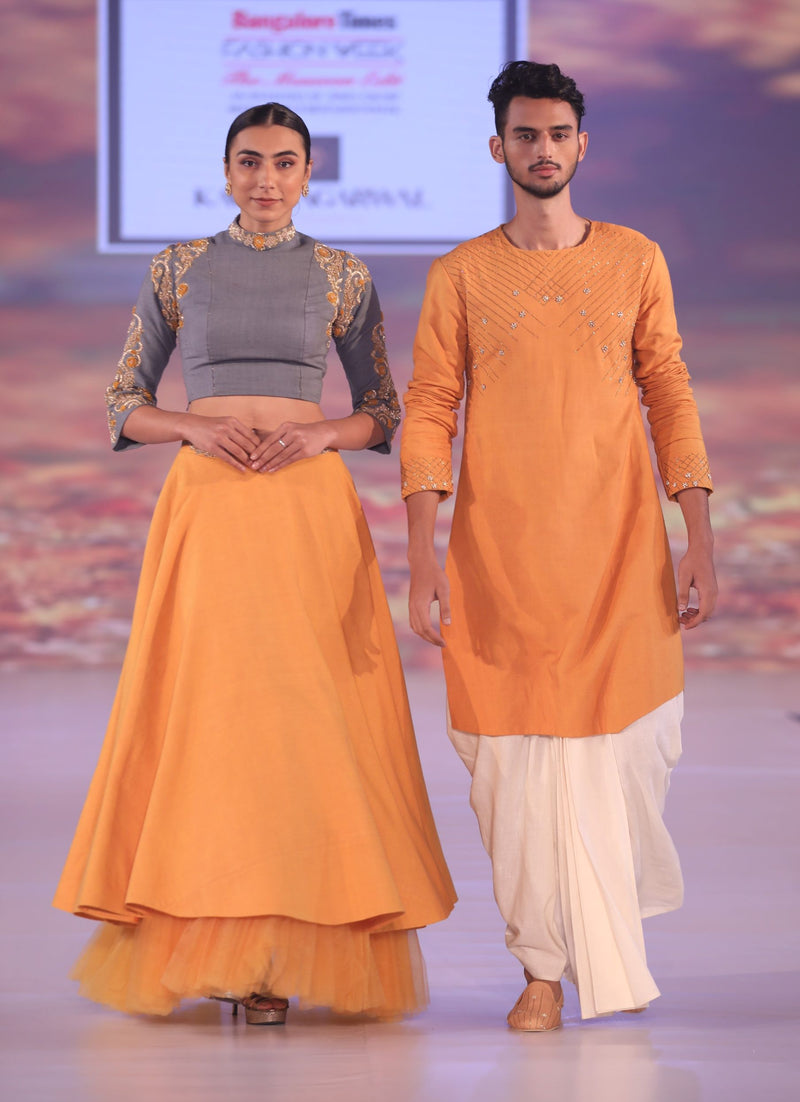 Kavita Agarwal - Indo western Crop-top & Skirt