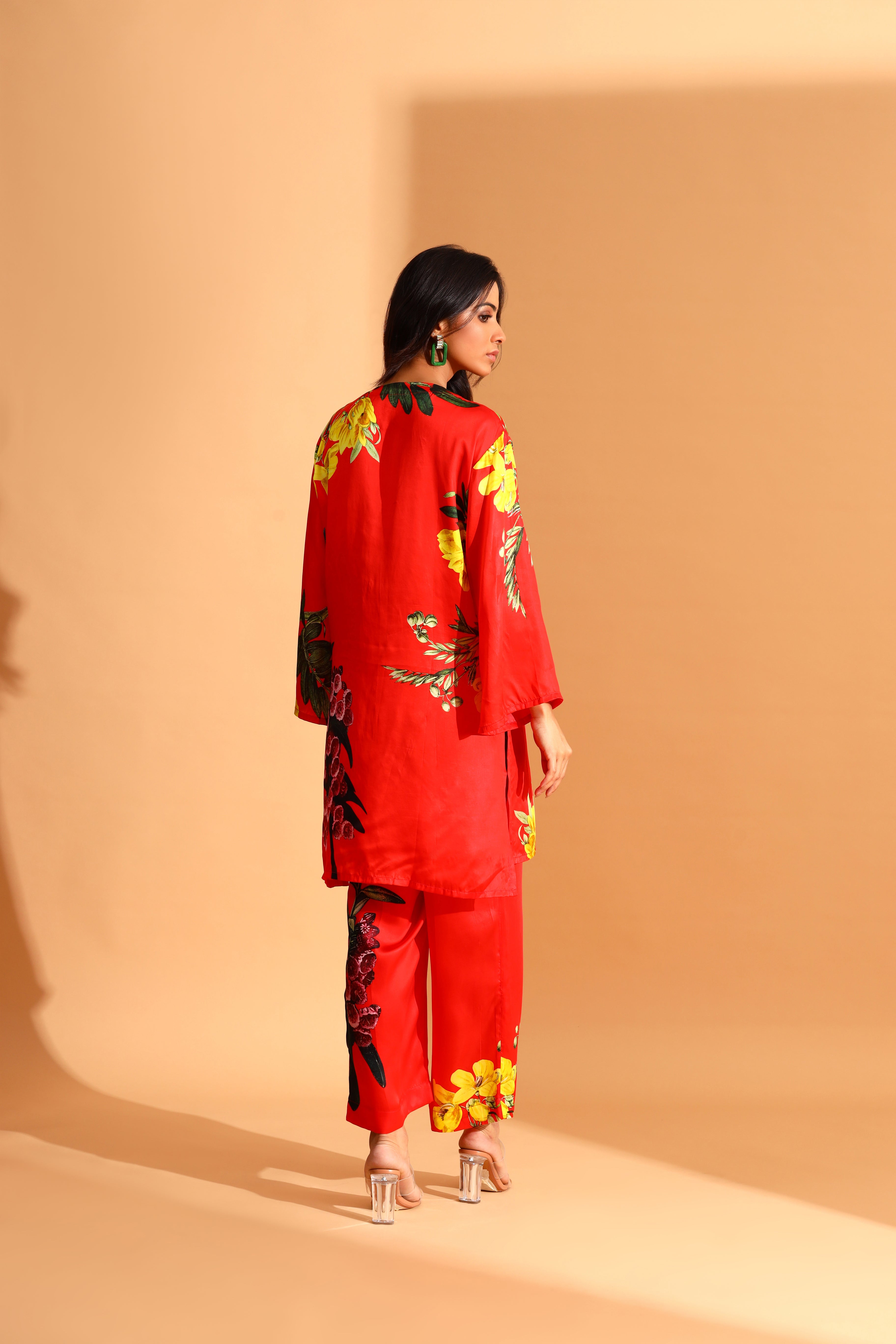 Moh India - Poppies Tunic & Trousers Co-ords Set