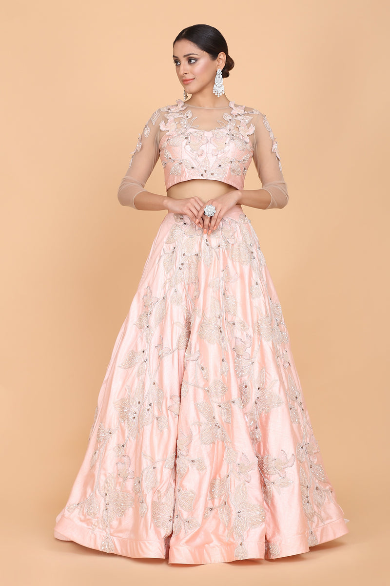 Amit GT - Floral Embroidered Lehnga Set