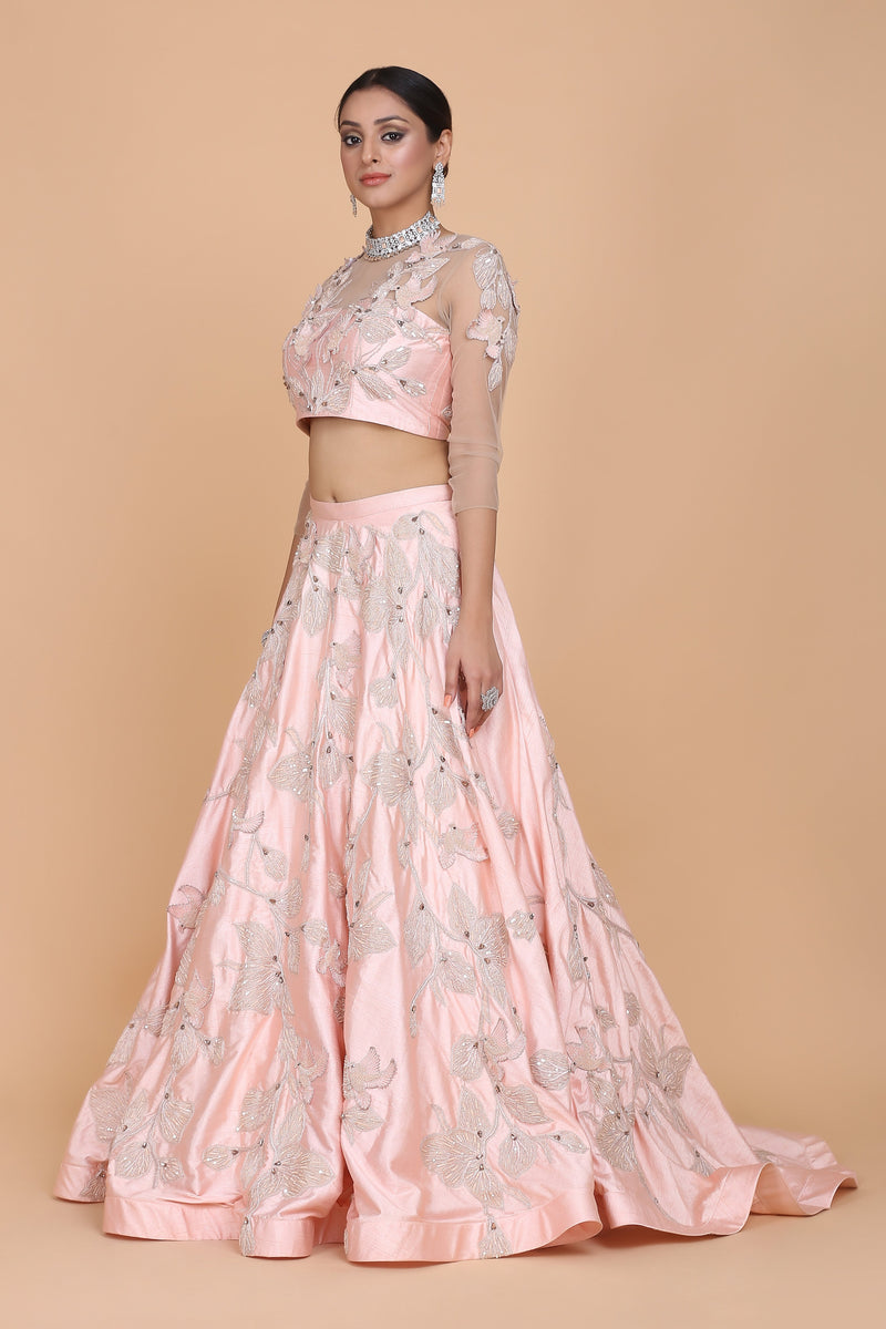 Amit GT - Floral Embroidered Lehnga Set