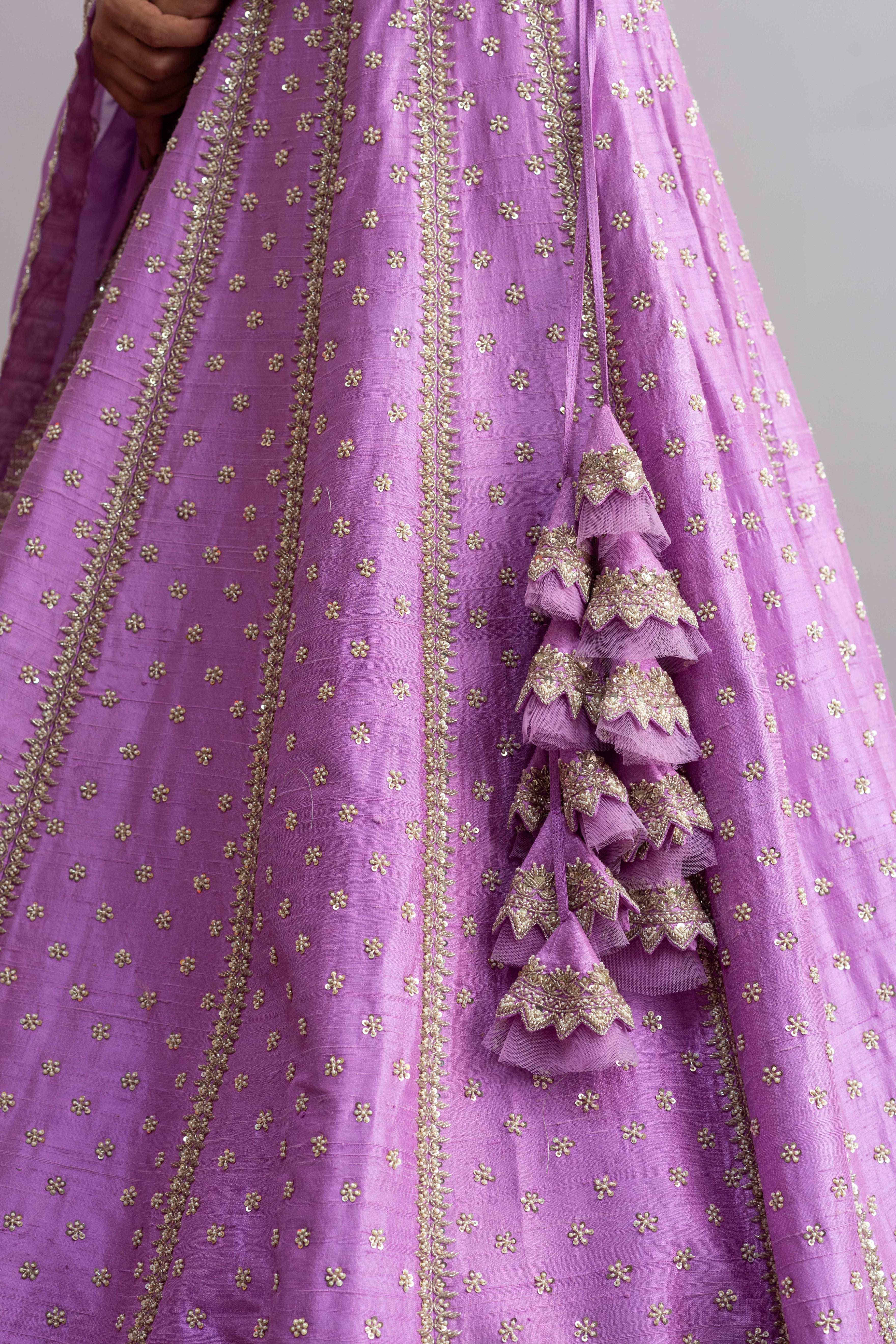 Anushree Reddy - Riwaayat - Lavender Embroidered Lehenga Set