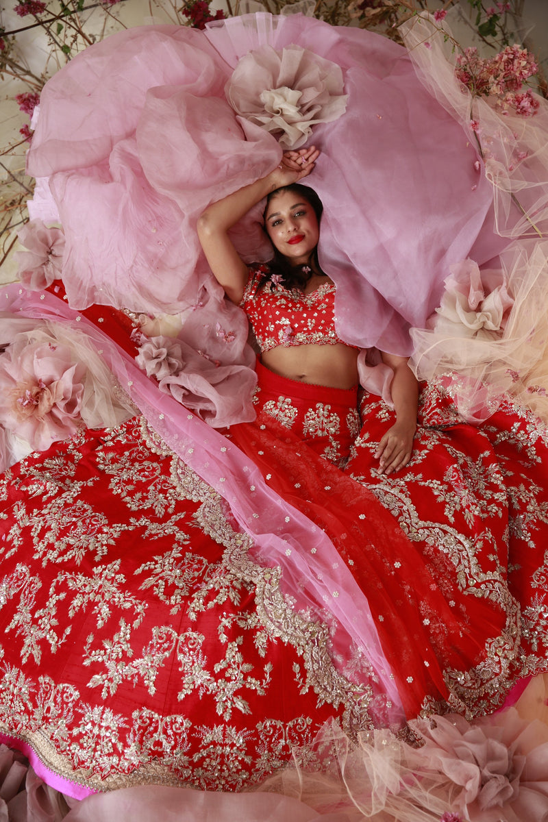 New Anushree Reddy Bageecha Lehenga Set