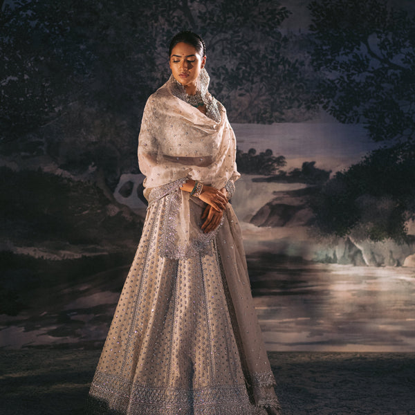 Sequin & Threadwork Embroidered Sari by Anushree Reddy