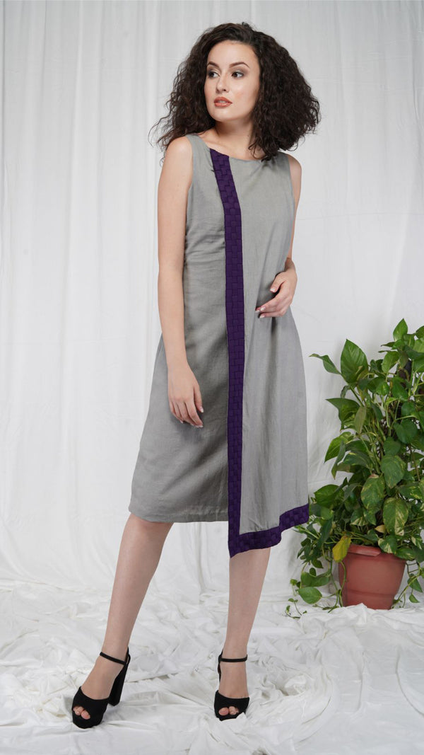 Bhagyashree Singh Raghuwanshi - Purple Weave Dress