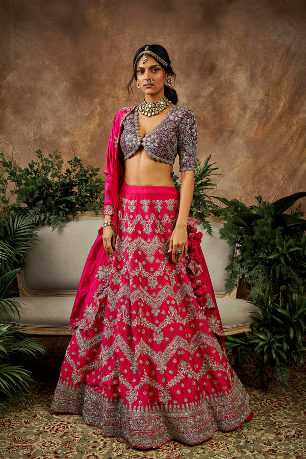 Jayanti Reddy - Pink Embroidered Lehenga Set