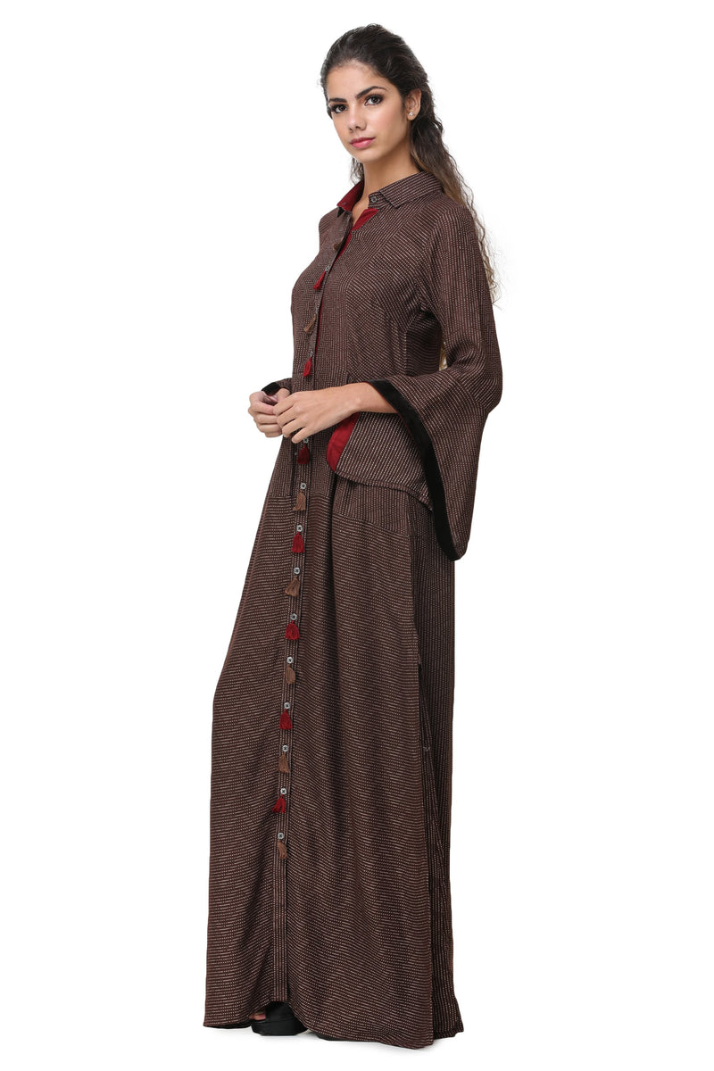 Pinnacle By Shruti Sancheti - Brown Shirt Dress