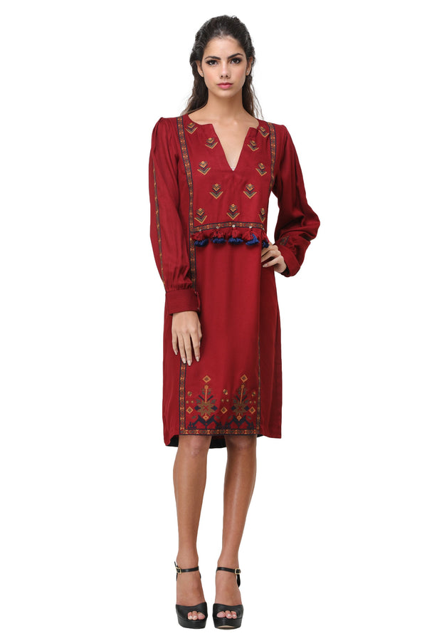 Pinnacle By Shruti Sancheti - Red Embroidered Dress